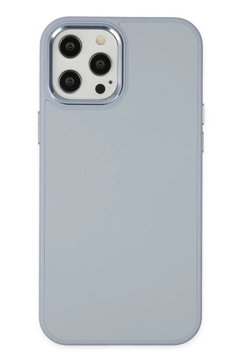 Apple iPhone 12 Pro Max Kılıf Asya Deri Silikon - Sierra Blue