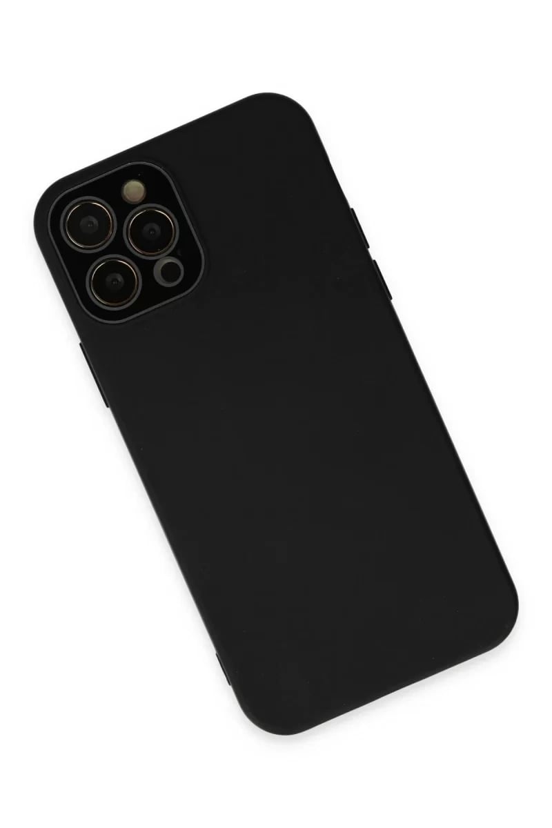 Apple iPhone 12 Pro Max Kılıf Lansman Glass Kapak - Siyah