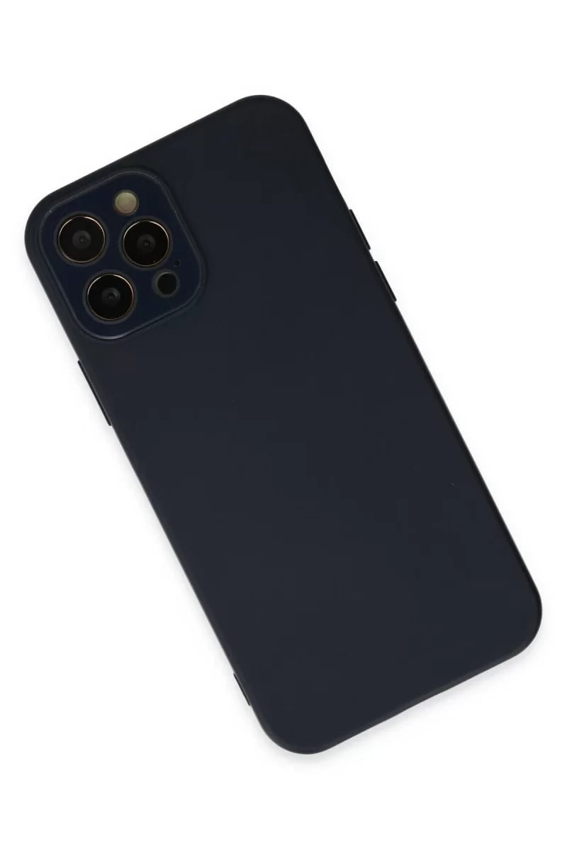 Apple iPhone 12 Pro Max Kılıf Lansman Glass Kapak - Lacivert