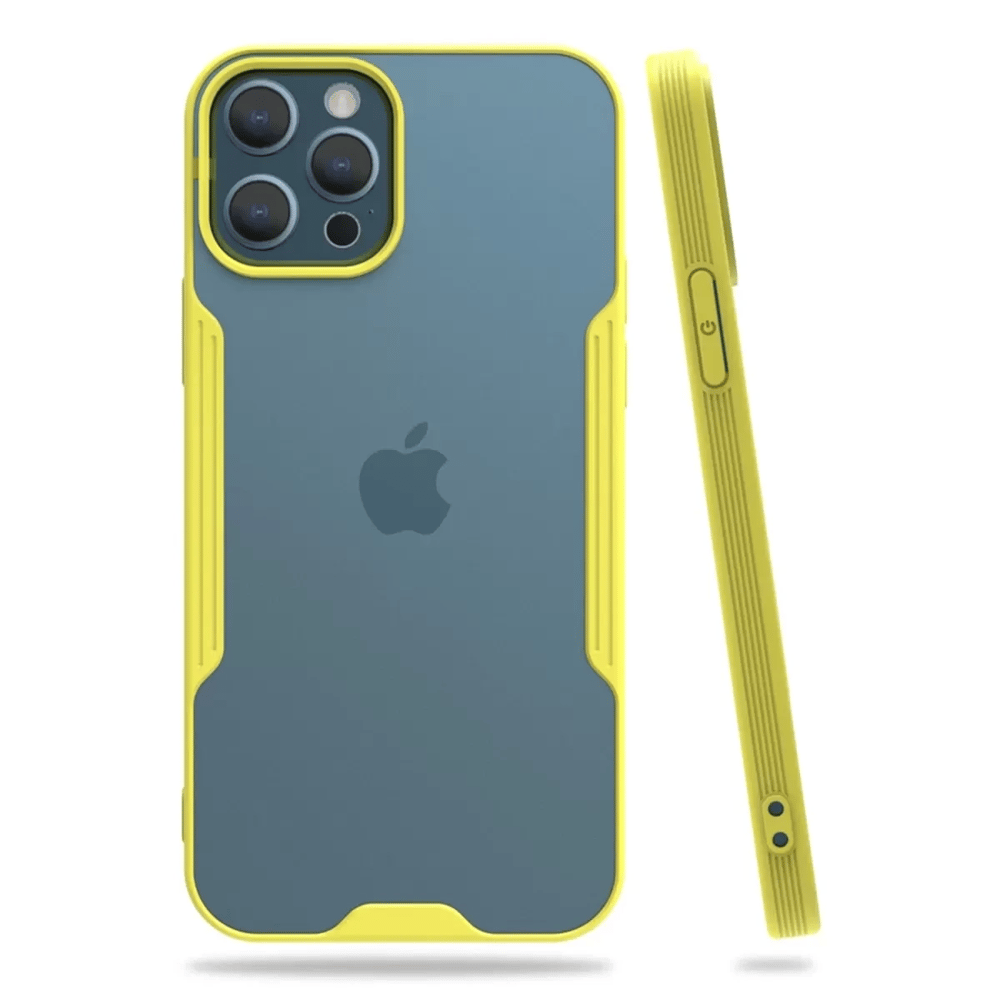 Apple iPhone 12 Pro Max Kılıf Platin Silikon - Sarı