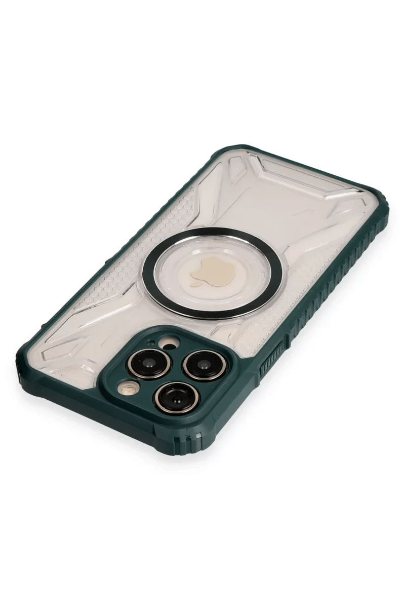 Apple iPhone 12 Pro Max Kılıf Prag Magneticsafe Kapak - Koyu Yeşil