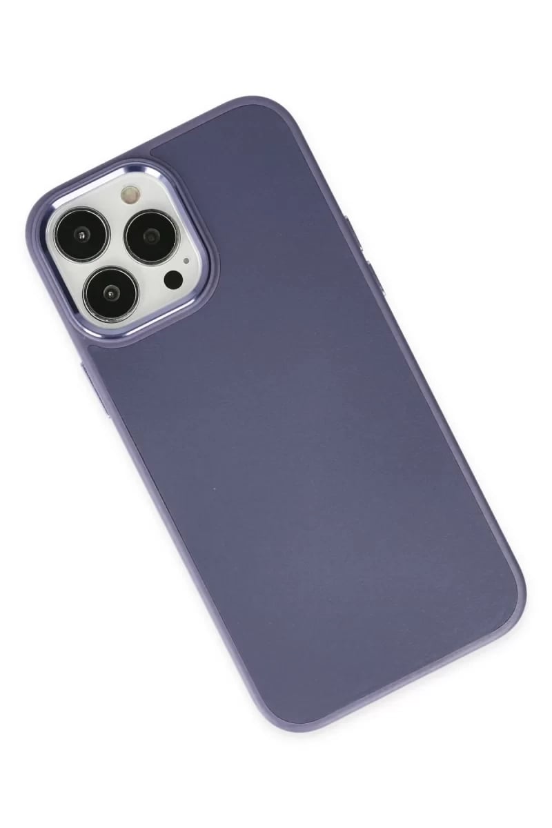 Apple iPhone 13 Pro Kılıf Asya Deri Silikon - Mor