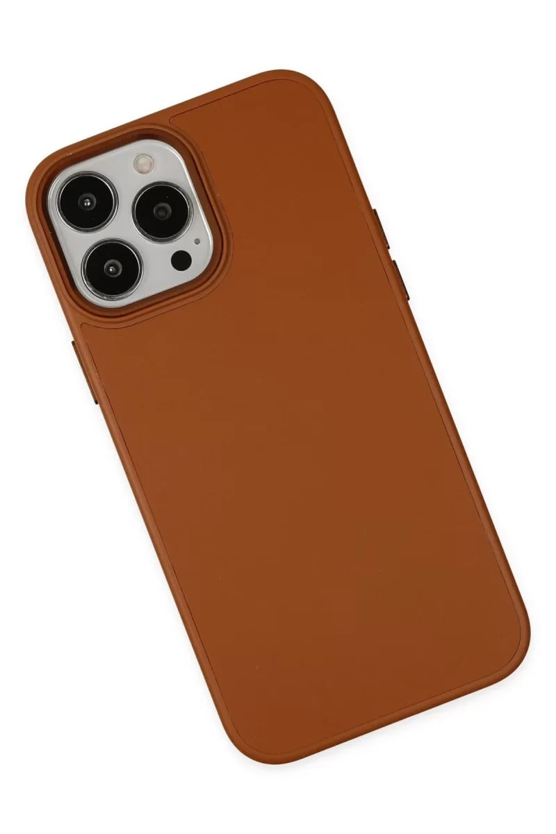 Apple iPhone 13 Pro Kılıf Asya Deri Silikon - Kahverengi