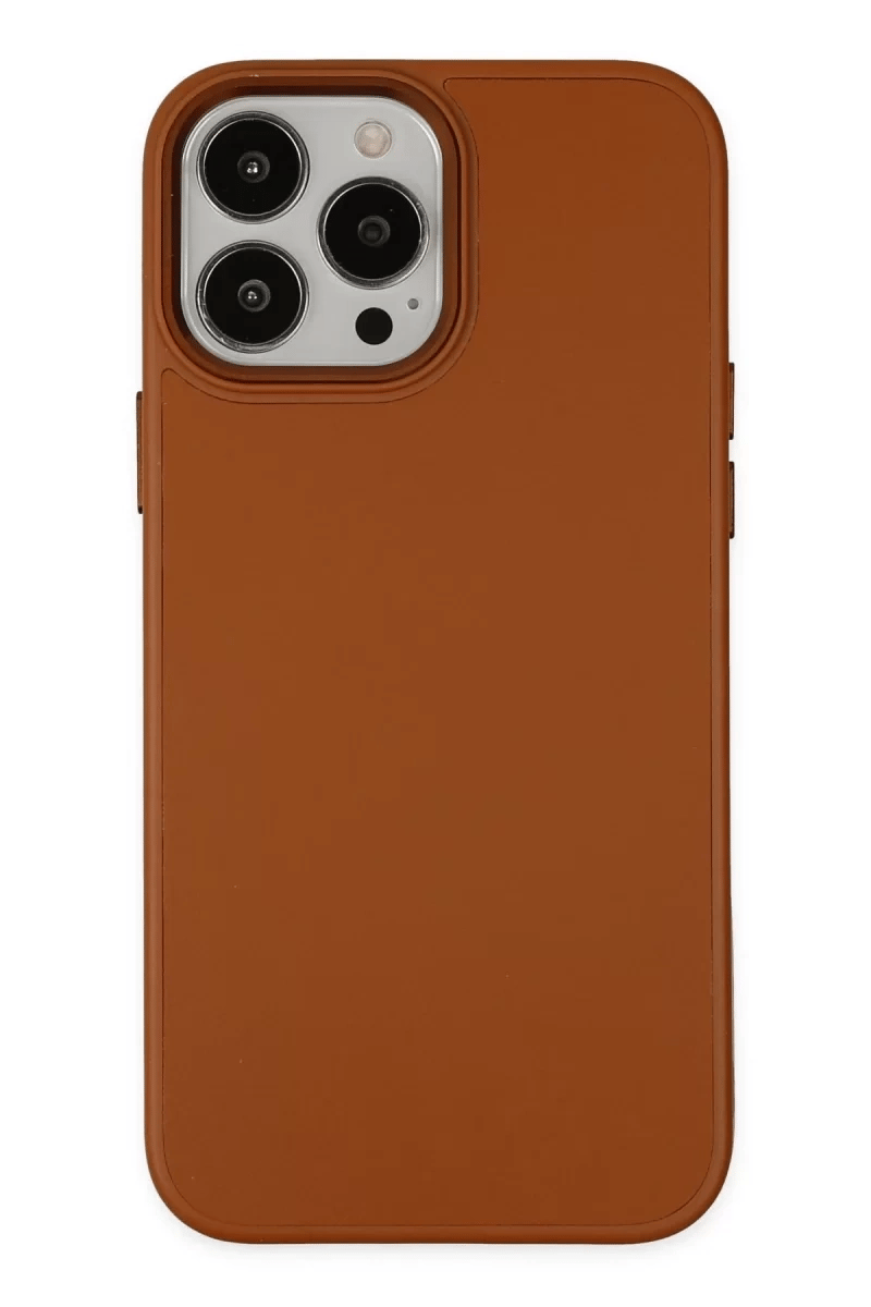 Apple iPhone 13 Pro Kılıf Asya Deri Silikon - Kahverengi