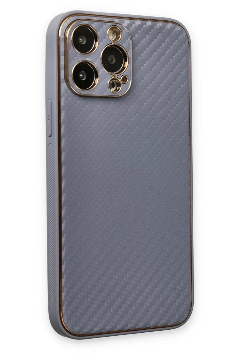 Apple iPhone 13 Pro Kılıf Coco Karbon Silikon - Gri