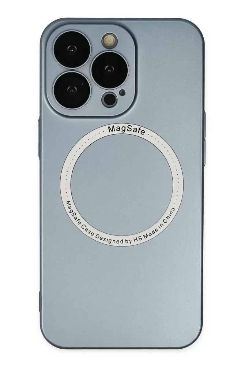 Apple iPhone 13 Pro Kılıf Jack Magneticsafe Lens Silikon - Sierra Blue