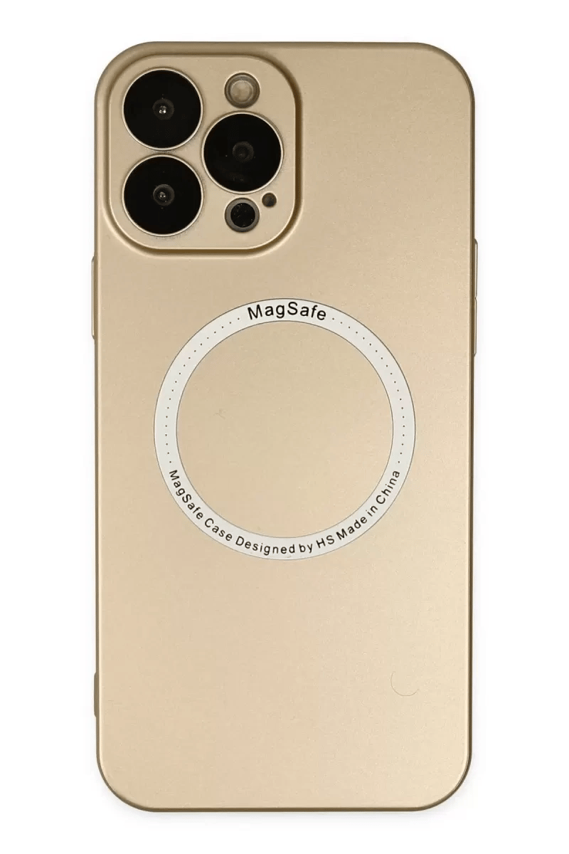 Apple iPhone 13 Pro Kılıf Jack Magneticsafe Lens Silikon - Gold