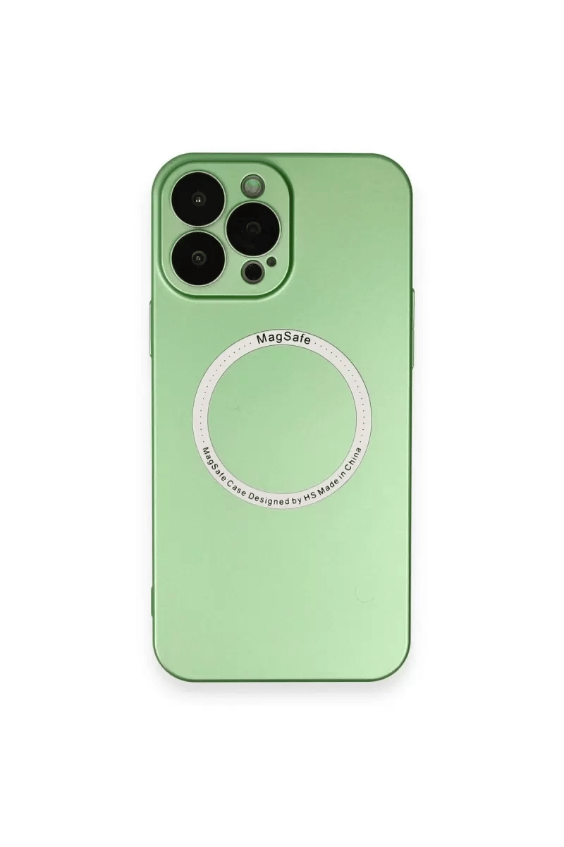 Apple iPhone 13 Pro Kılıf Jack Magneticsafe Lens Silikon - Yeşil