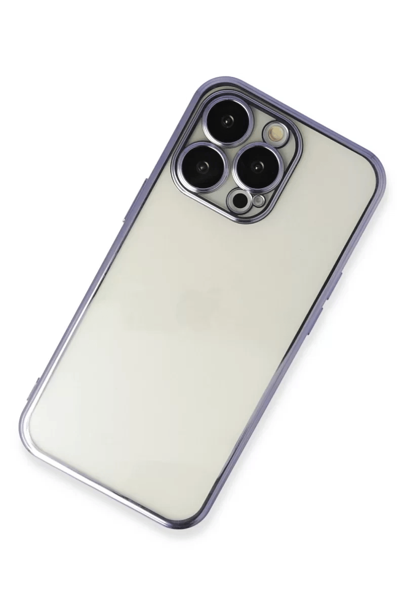 Apple iPhone 13 Pro Kılıf Lensli Silikon - Mor