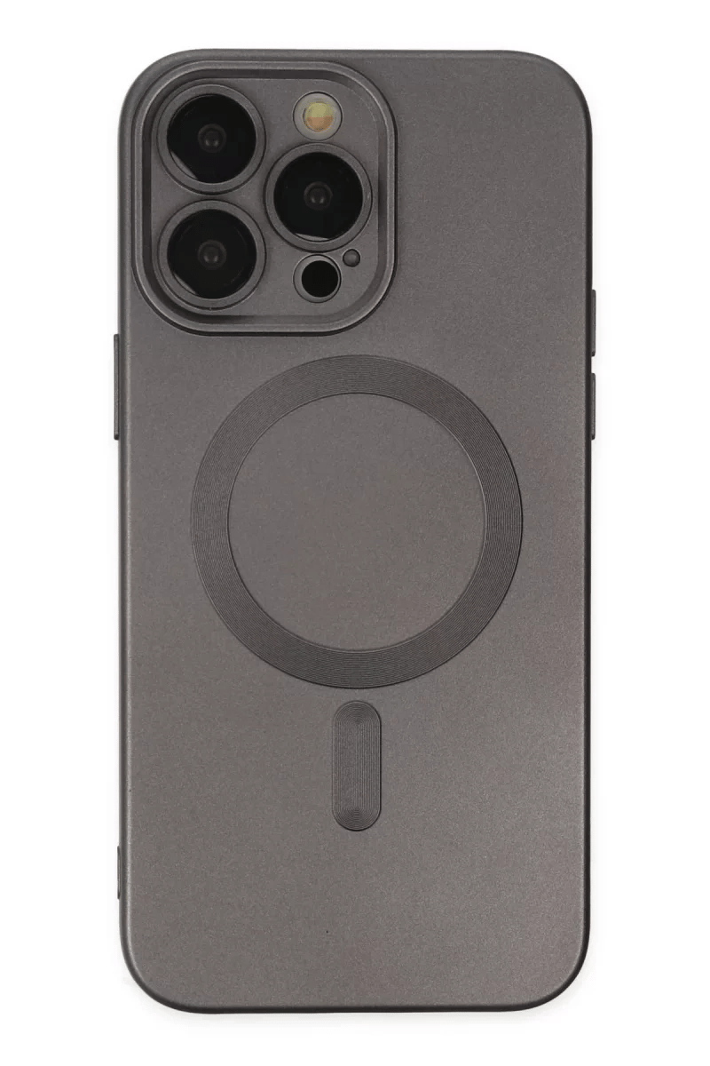 Apple iPhone 13 Pro Kılıf Moshi Lens Magneticsafe Silikon - Füme