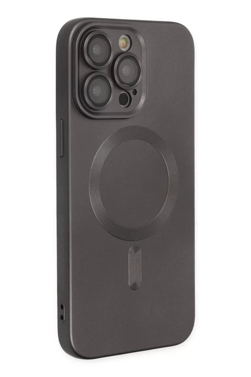 Apple iPhone 13 Pro Kılıf Moshi Lens Magneticsafe Silikon - Füme