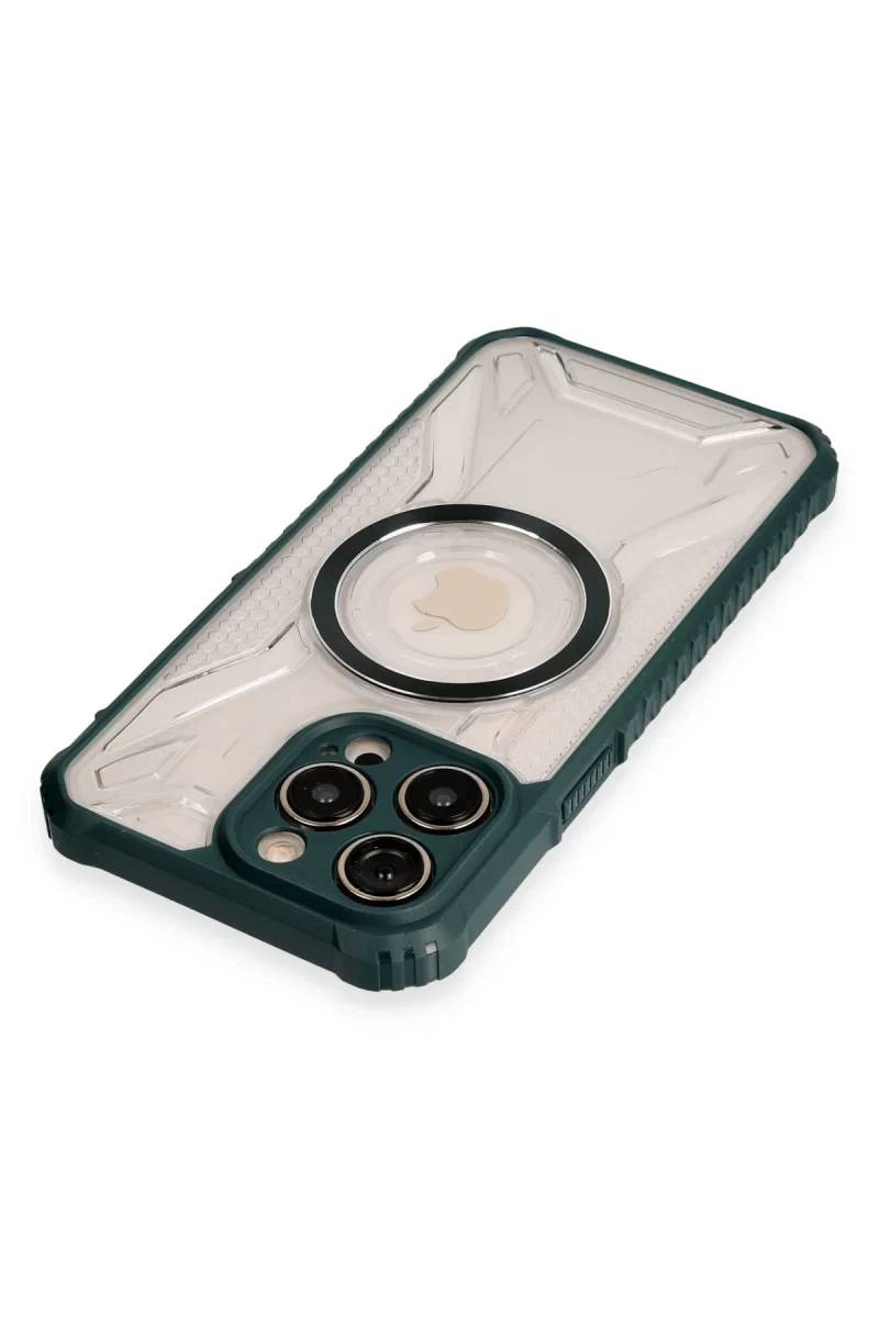Apple iPhone 13 Pro Kılıf Prag Magneticsafe Kapak - Koyu Yeşil