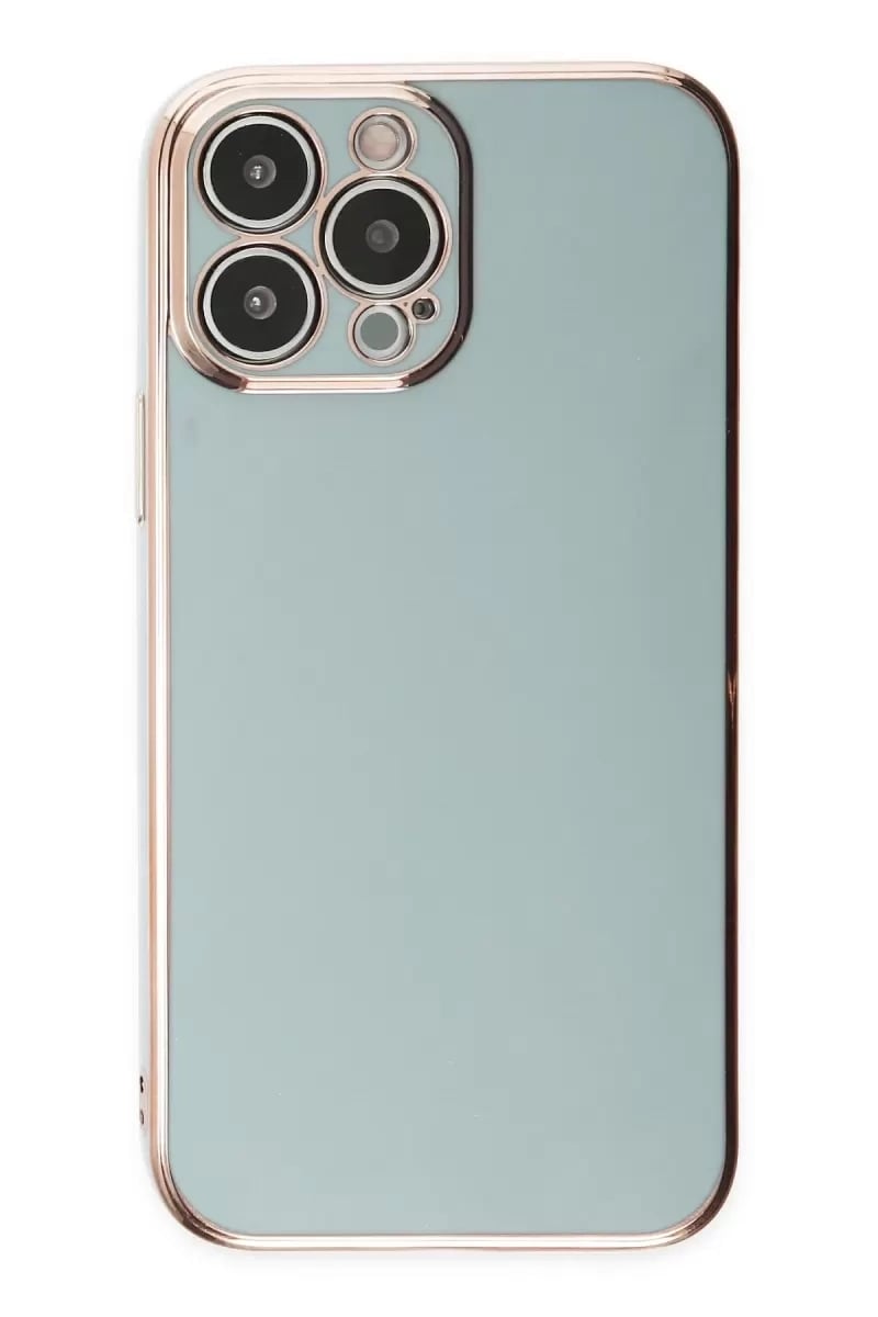 Apple iPhone 13 Pro Kılıf Volet Silikon - Açık Yeşil