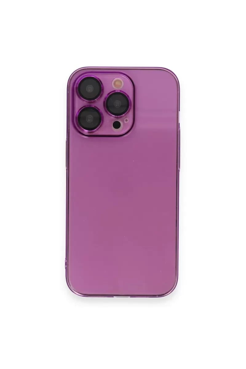Apple iPhone 13 Pro Max Kılıf Armada Lensli Kapak - Mor