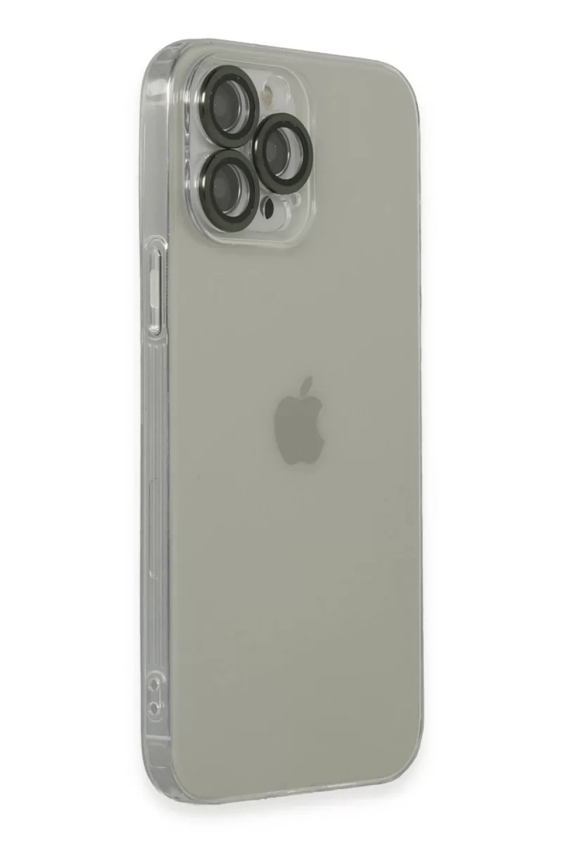 Apple iPhone 13 Pro Max Kılıf Luko Lens Silikon - Yeşil