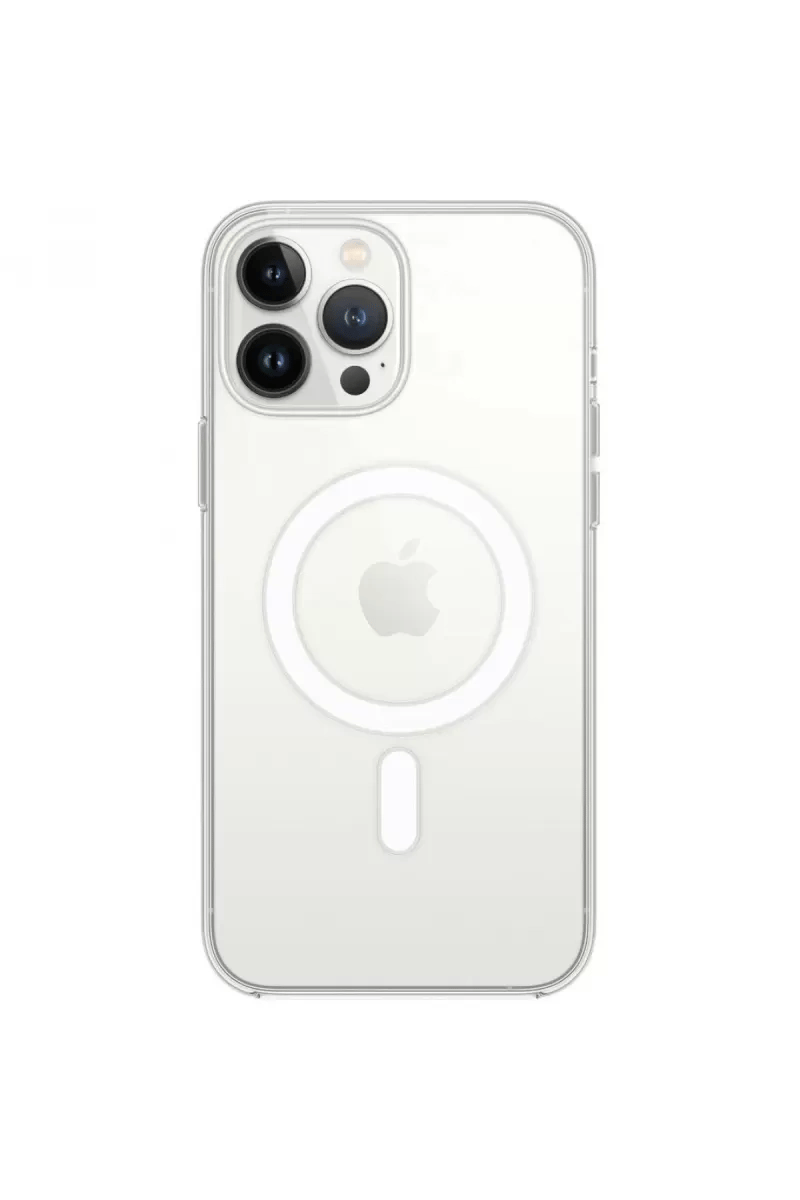 Apple iPhone 13 Pro Max Kılıf Magneticsafe Şeffaf Silikon - Şeffaf