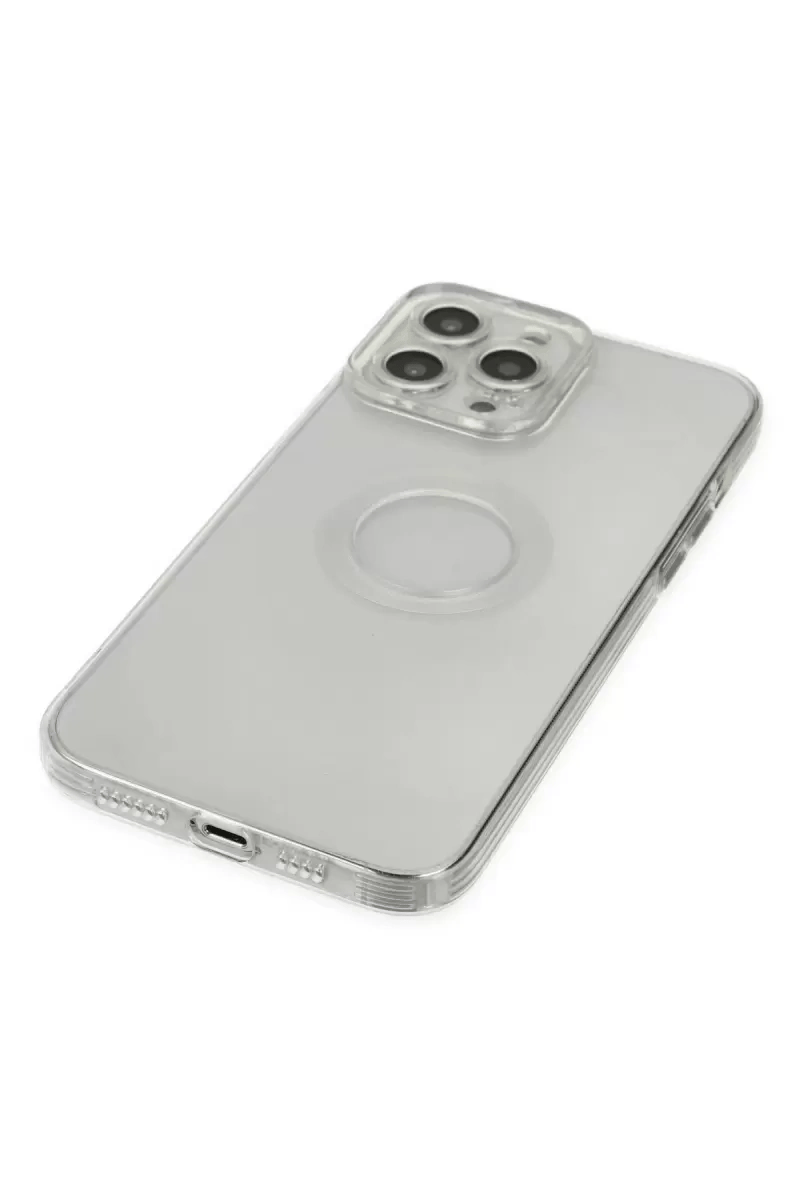 Apple iPhone 13 Pro Max Kılıf Santa Lens Silikon - Şeffaf