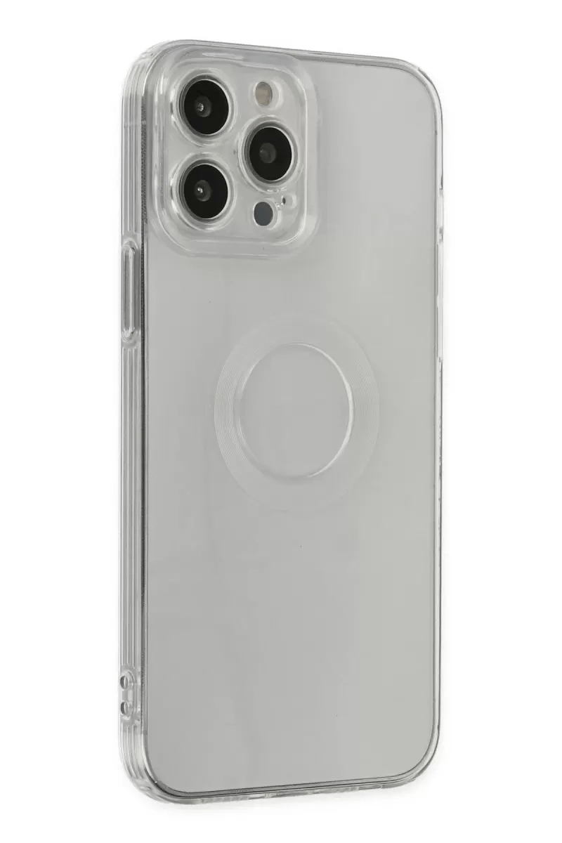 Apple iPhone 13 Pro Max Kılıf Santa Lens Silikon - Şeffaf
