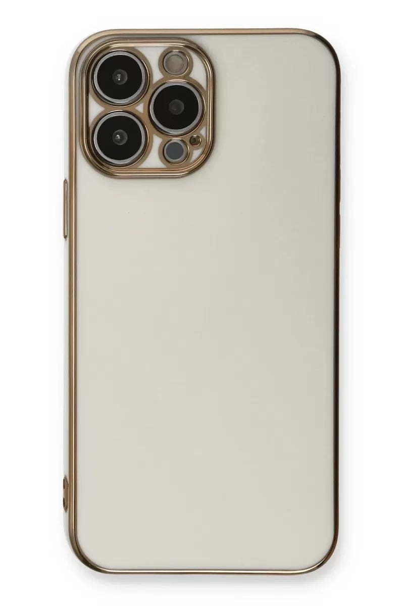 Apple iPhone 13 Pro Max Kılıf Volet Silikon - Beyaz
