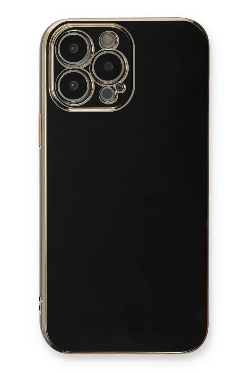 Apple iPhone 13 Pro Max Kılıf Volet Silikon - Siyah