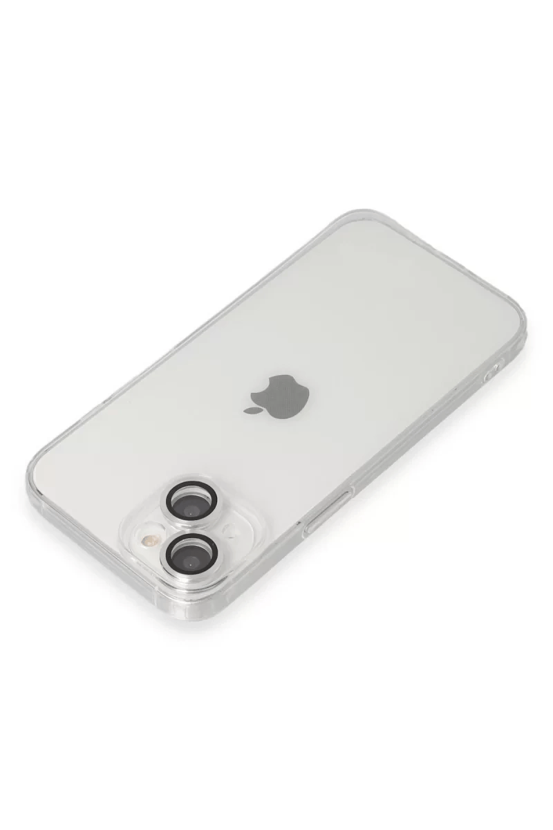 Apple iPhone 14 Kılıf Luko Lens Silikon - Gümüş