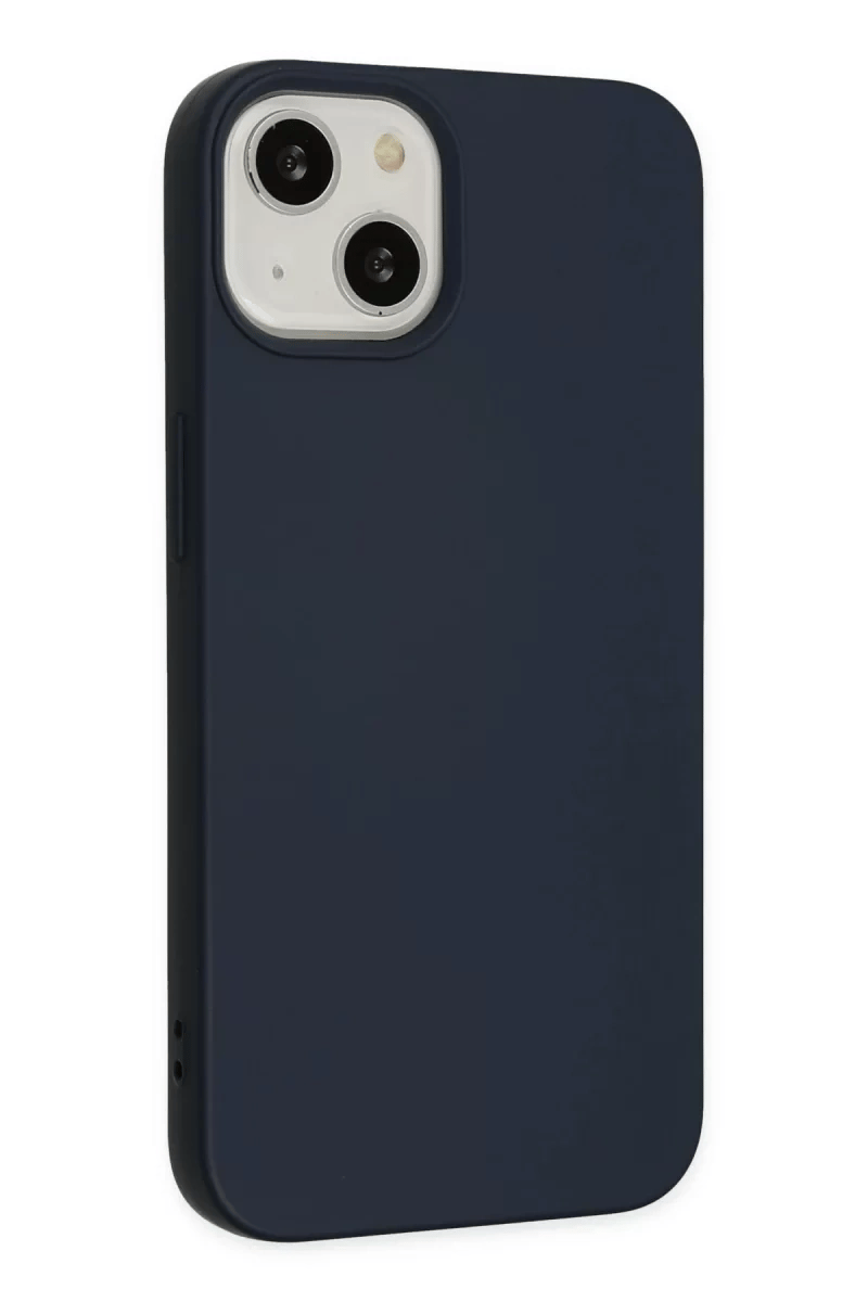 Apple iPhone 14 Kılıf Nano içi Kadife Silikon - Lacivert