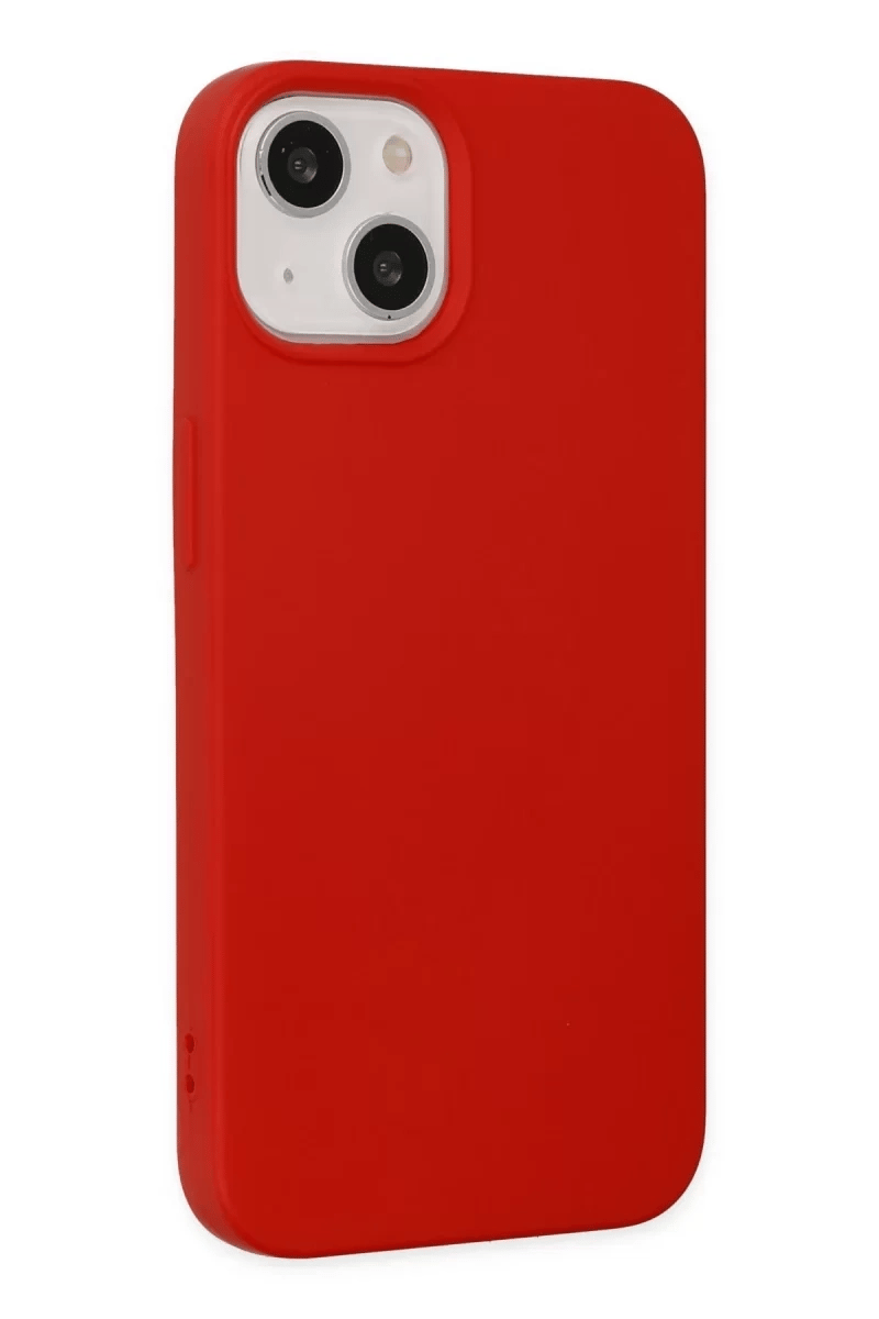 Apple iPhone 14 Kılıf Nano içi Kadife Silikon - Kırmızı