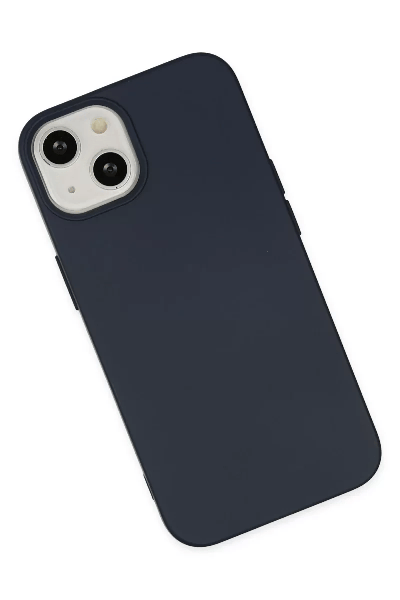 Apple iPhone 14 Kılıf Nano içi Kadife Silikon - Lacivert