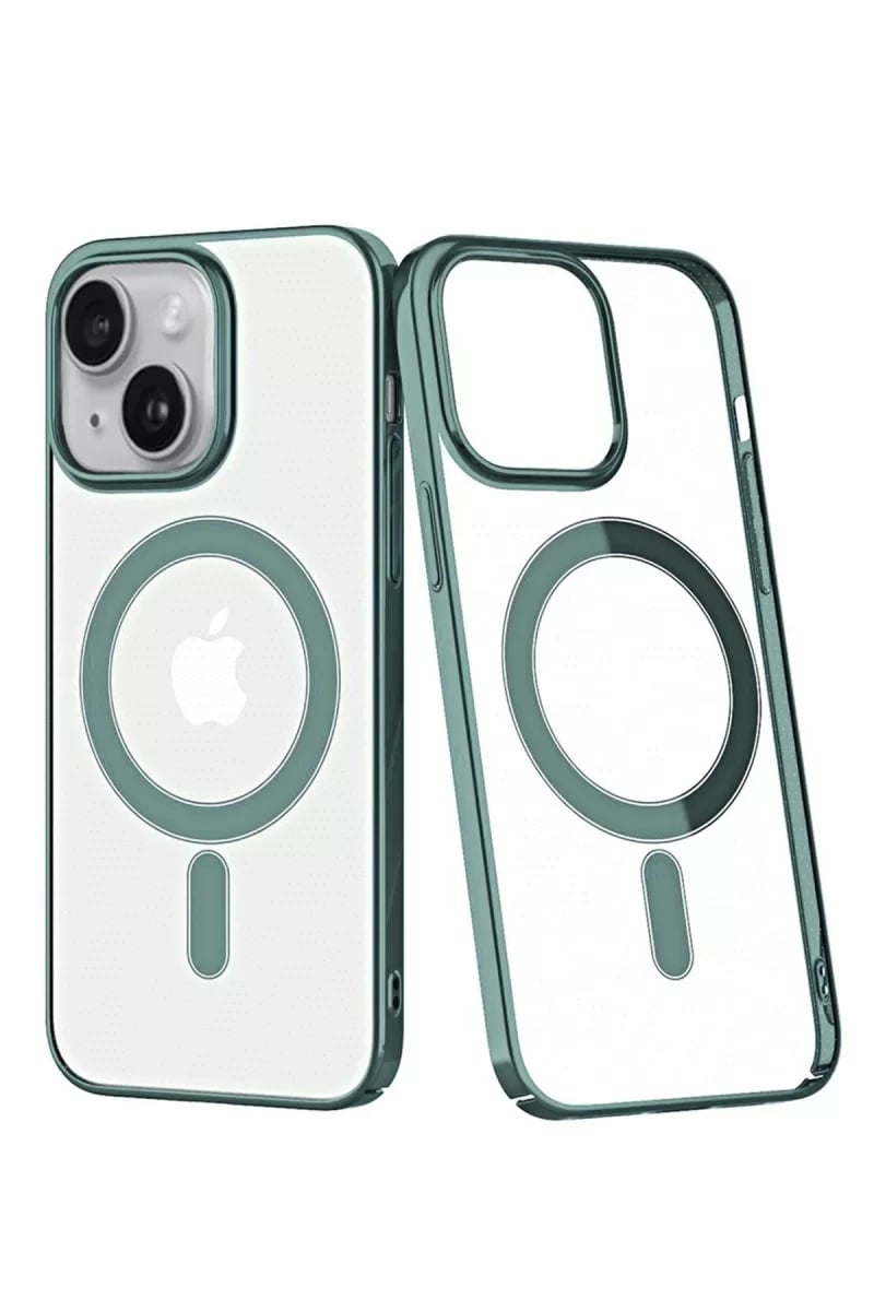 Apple iPhone 14 Plus Kılıf Element Magneticsafe Sert Kapak - Köknar Yeşili