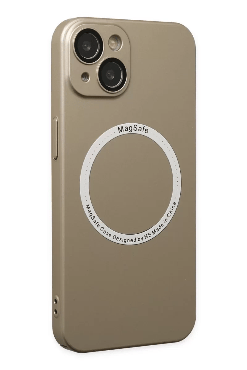 Apple iPhone 14 Plus Kılıf Jack Magneticsafe Lens Silikon - Gold