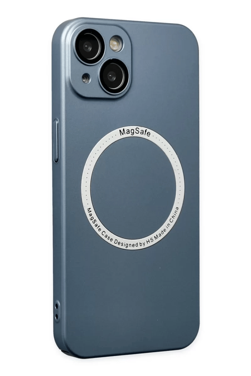 Apple iPhone 14 Plus Kılıf Jack Magneticsafe Lens Silikon - Sierra Blue