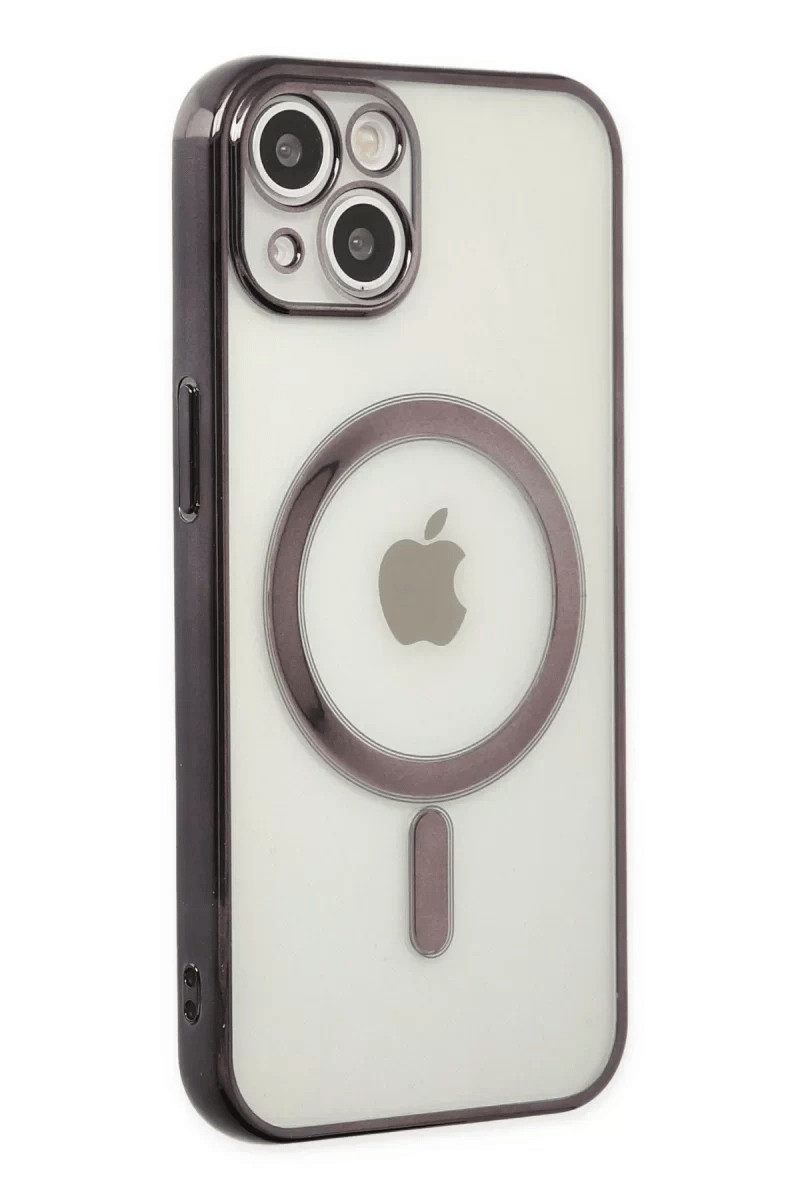 Apple iPhone 14 Plus Kılıf Magneticsafe Lazer Silikon - Siyah