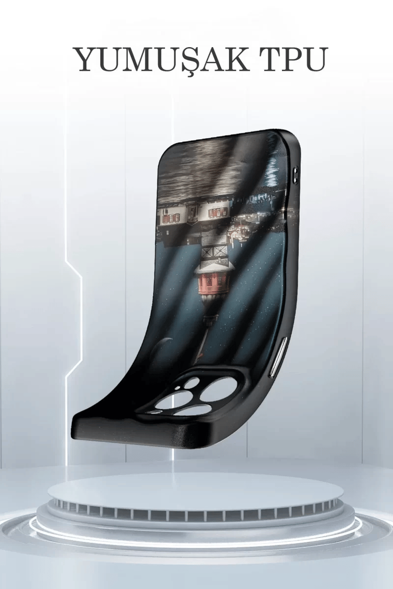 Apple iPhone 14 Pro Kılıf Crew Desenli Kapak - Galata Kulesi