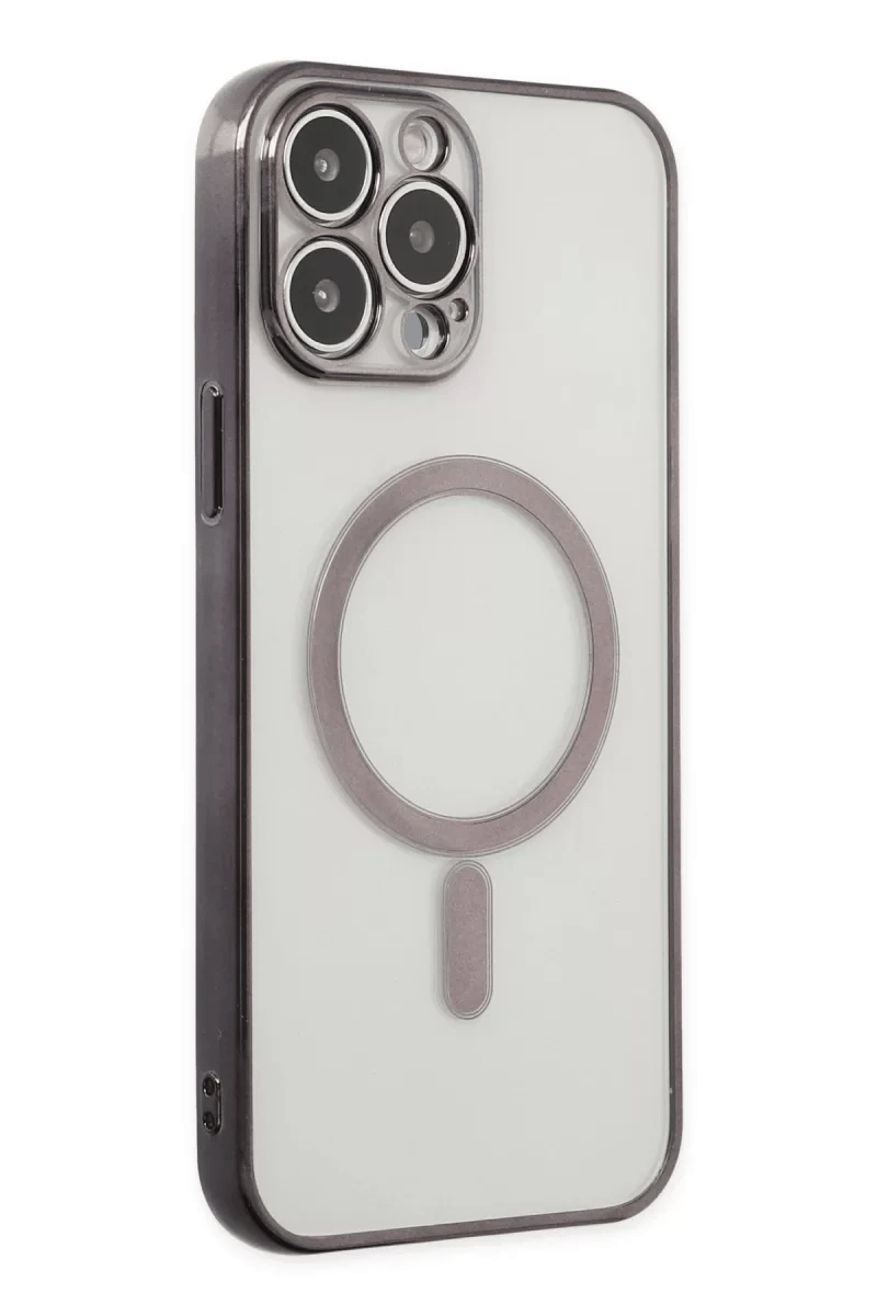 Apple iPhone 14 Pro Kılıf Magneticsafe Lazer Silikon - Siyah