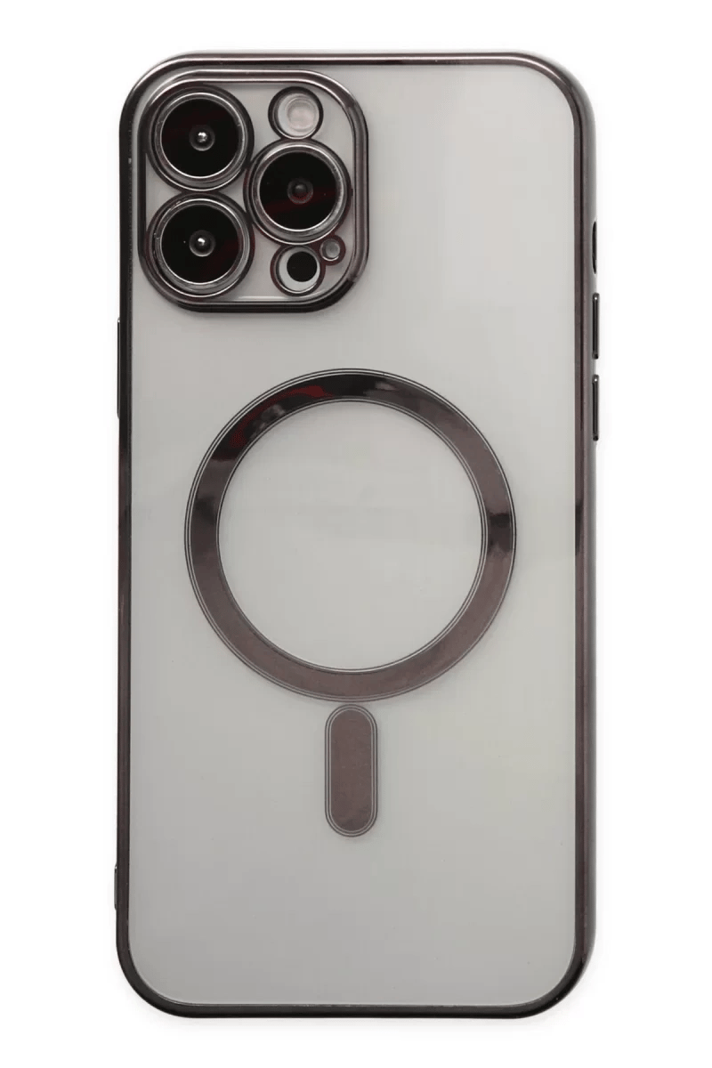 Apple iPhone 14 Pro Kılıf Magneticsafe Lazer Silikon - Siyah