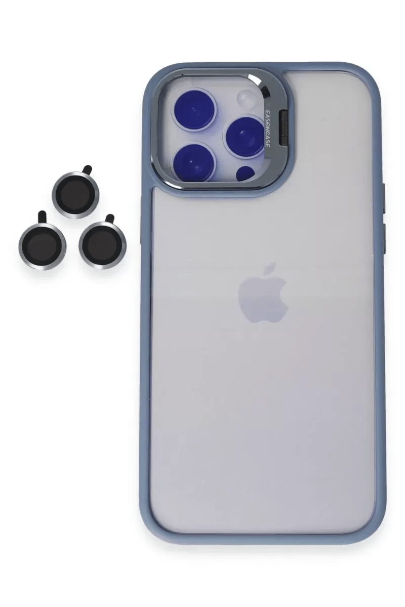 Apple iPhone 14 Pro Kılıf Roblox Lens Standlı Kapak - Sierra Blue