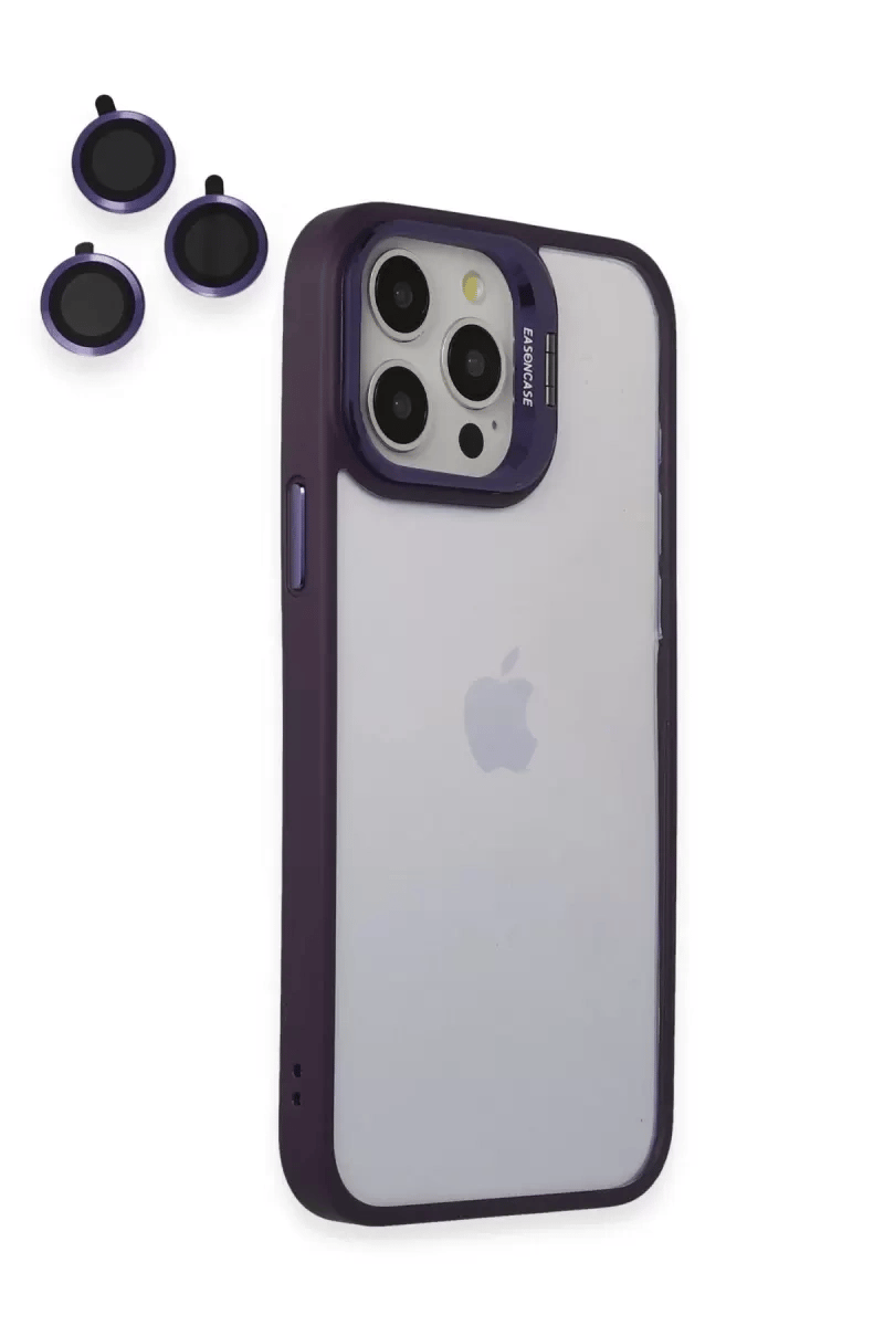 Apple iPhone 14 Pro Kılıf Roblox Lens Standlı Kapak - Mor
