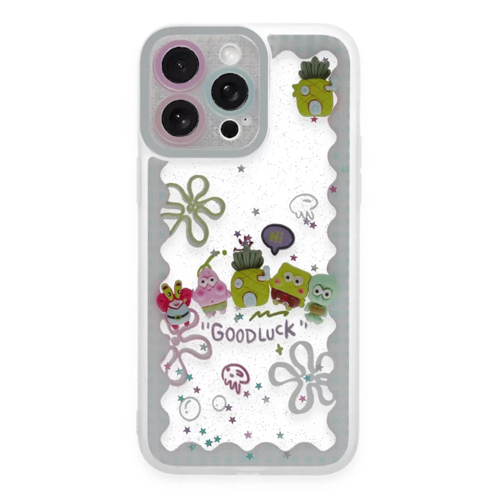 Apple iPhone 14 Pro Kılıf Sweet Desenli Silikon Kapak - Açık Mavi