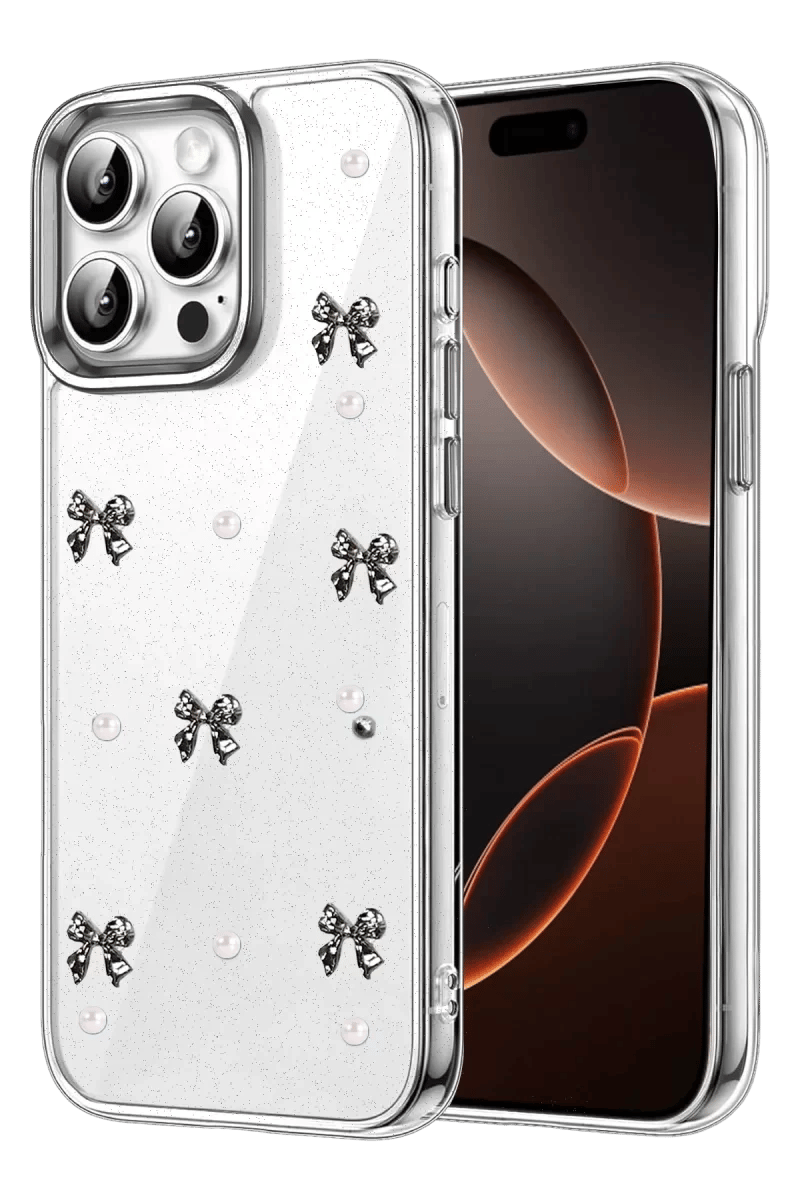 Apple iPhone 14 Pro Max Fiyonk Desenli Kapak - Desen 8