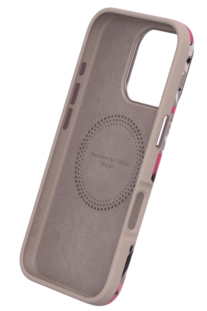 Apple iPhone 14 Pro Max Flower Series Magsafe Kapak - Mavi