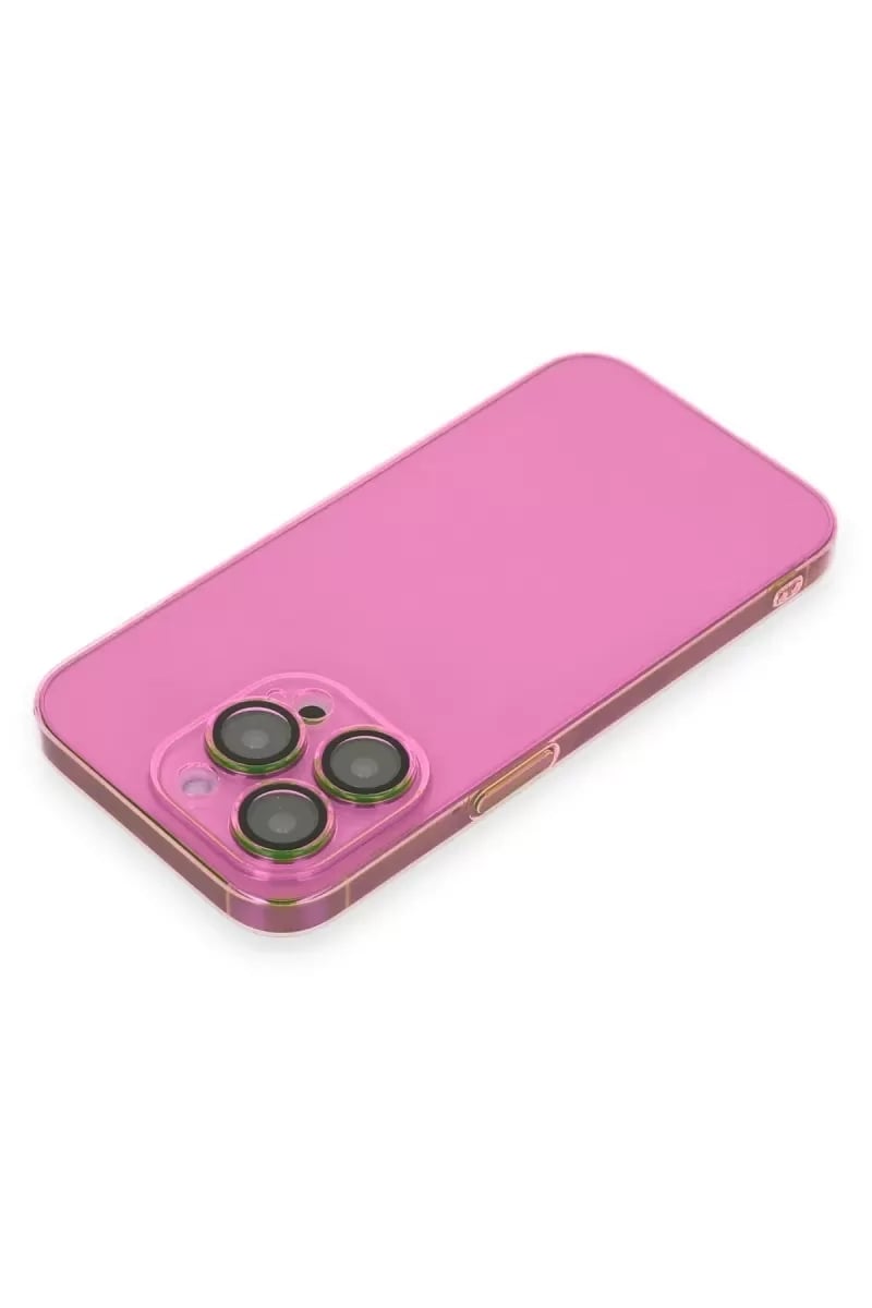 Apple iPhone 14 Pro Max Kılıf Armada Lensli Kapak - Pembe