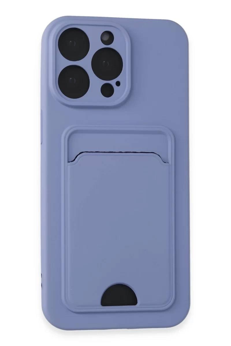 Apple iPhone 14 Pro Max Kılıf Kelvin Kartvizitli Silikon - Lila