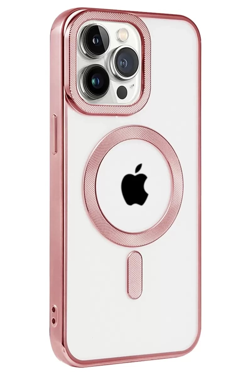 Apple iPhone 14 Pro Max Kılıf Kronos Magsafe Kapak - Rose Gold