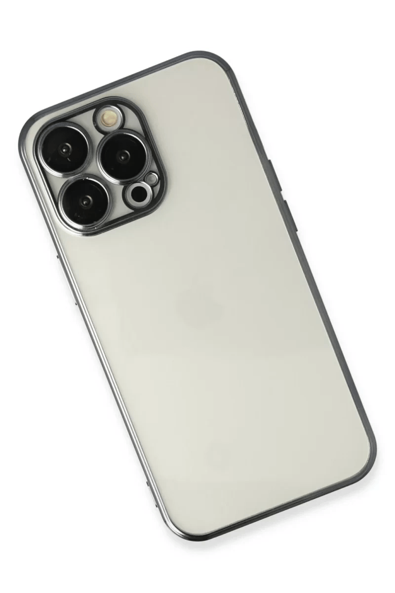 Apple iPhone 14 Pro Max Kılıf Lensli Silikon - Siyah