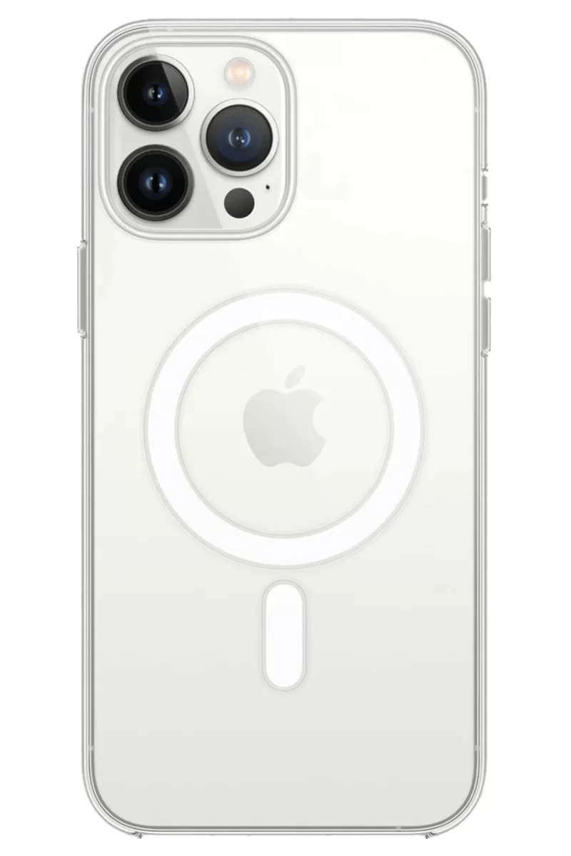Apple iPhone 14 Pro Max Kılıf Magneticsafe Şeffaf Silikon - Şeffaf