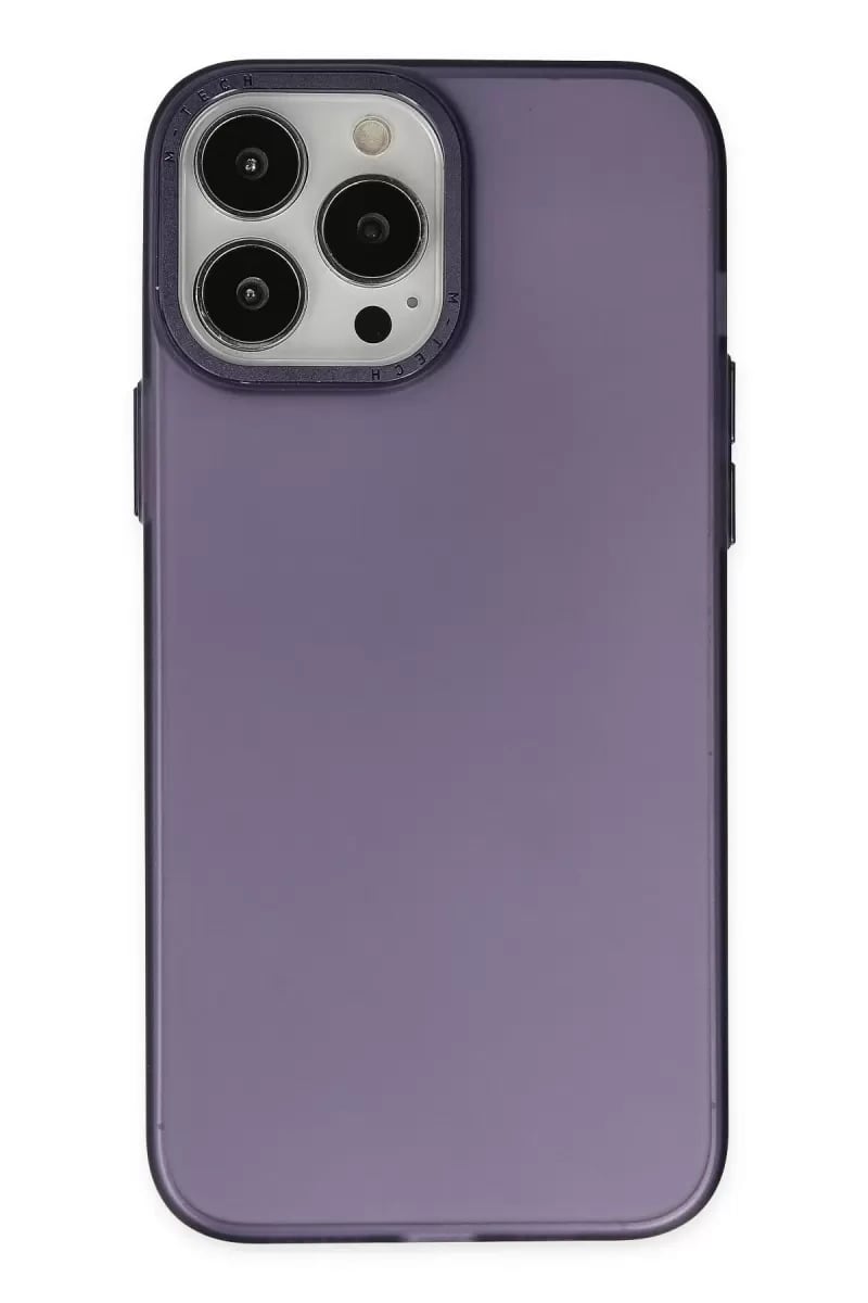 Apple iPhone 14 Pro Max Kılıf Modos Metal Kapak - Mor