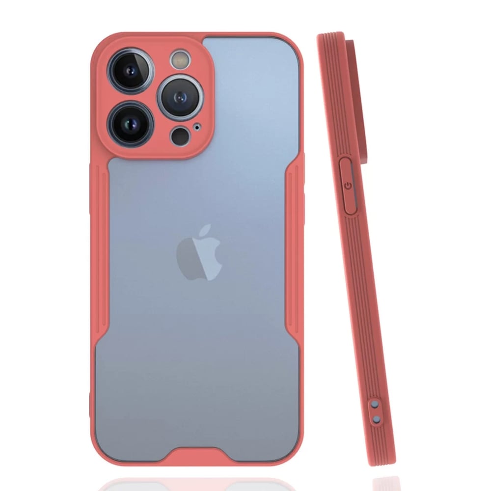 Apple iPhone 14 Pro Max Kılıf Platin Silikon - Pembe