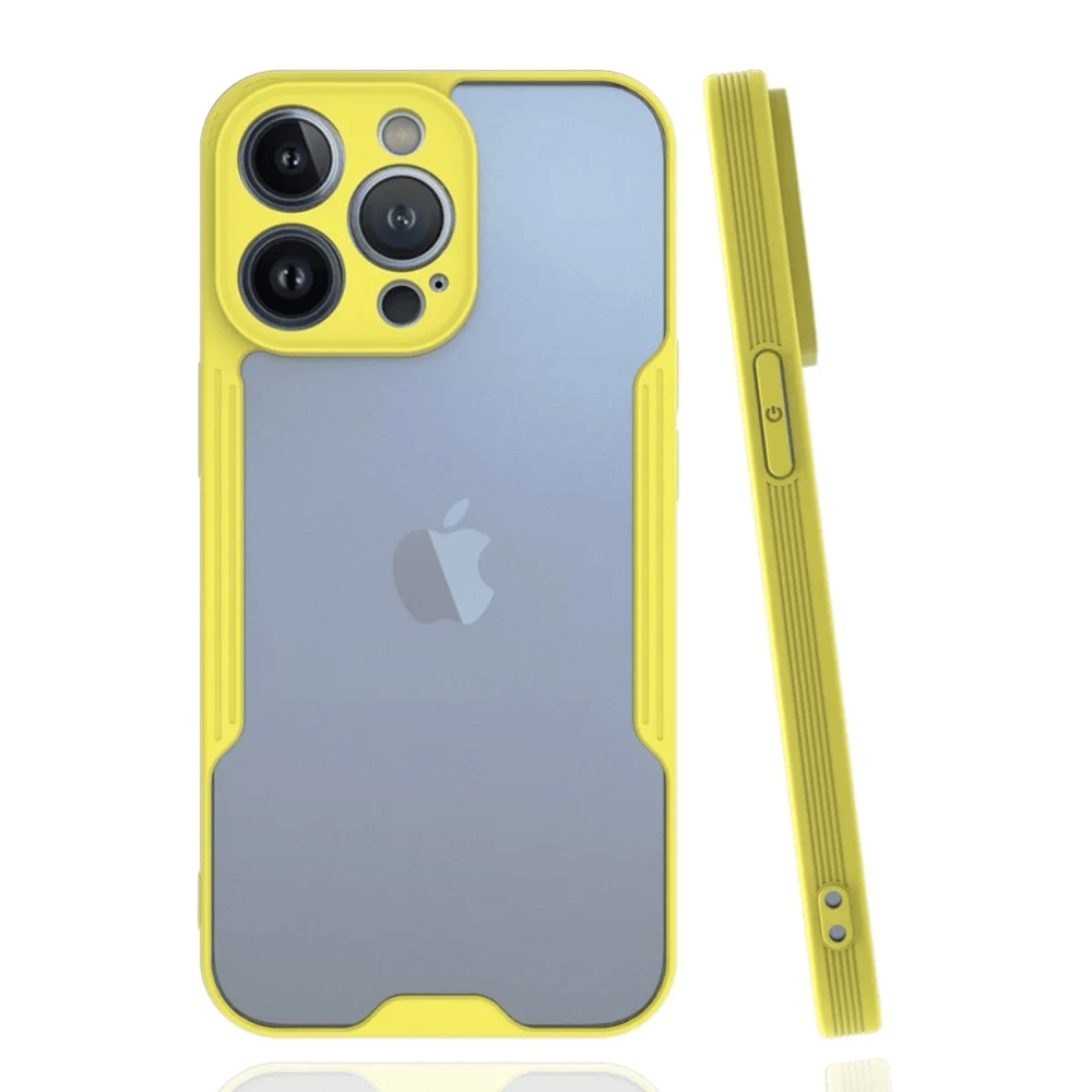 Apple iPhone 14 Pro Max Kılıf Platin Silikon - Sarı