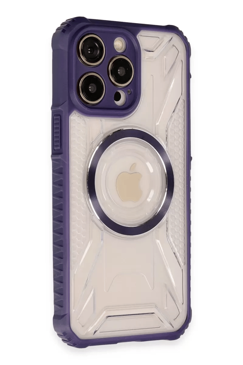 Apple iPhone 14 Pro Max Kılıf Prag Magneticsafe Kapak - Derin Mor