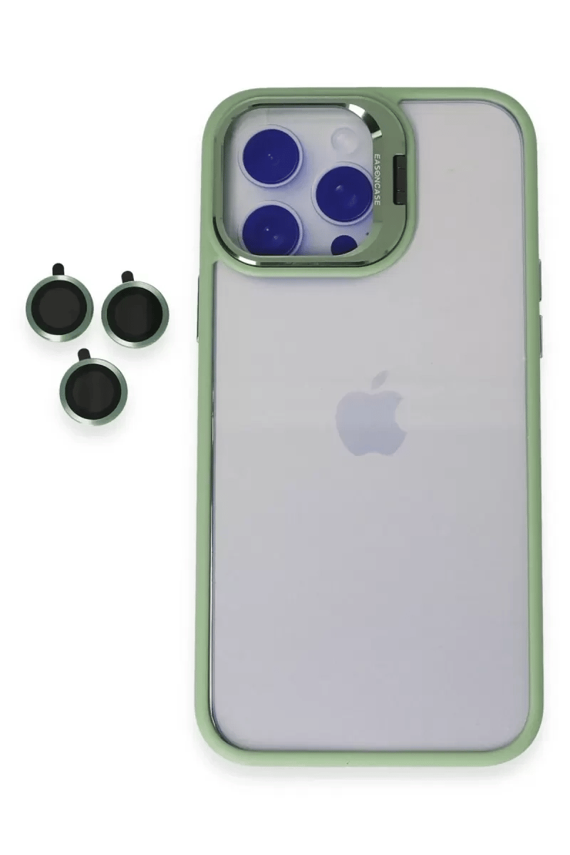Apple iPhone 14 Pro Max Kılıf Roblox Lens Standlı Kapak - Yeşil